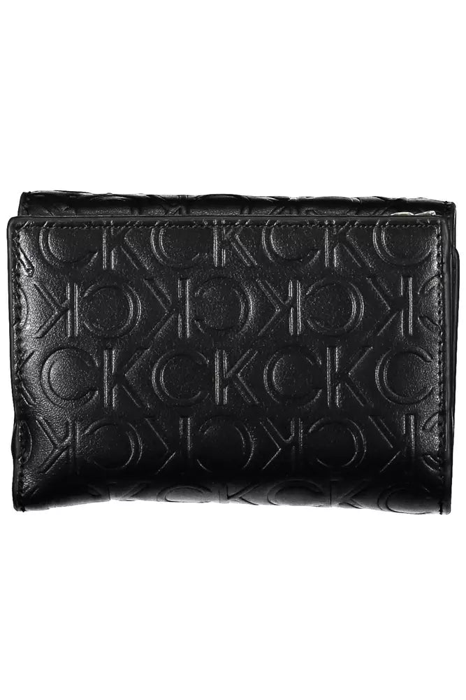 Calvin Klein Elegant wallet made of black polyethylene with RFID blocker