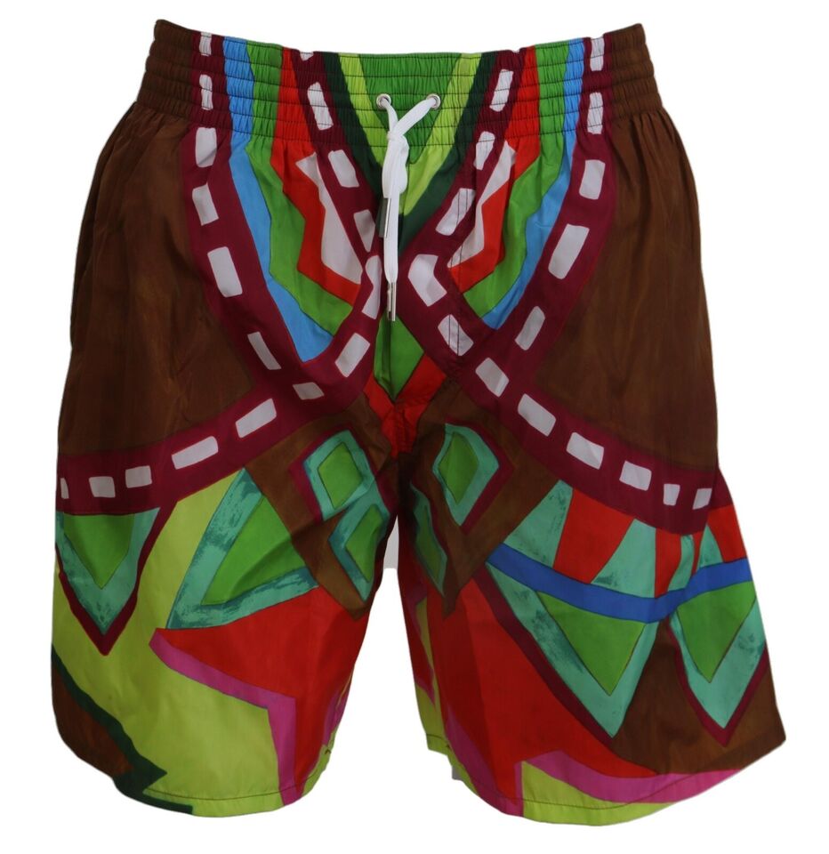 Dsquared² Multicolor Print Badeshorts Boxer Style