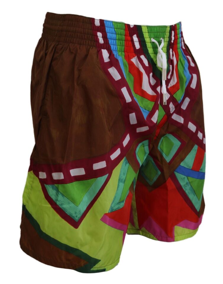 Dsquared² Multicolor Print Badeshorts Boxer Style