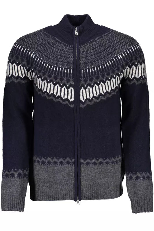 Gant Blaue Wolle Herren Strickjacke