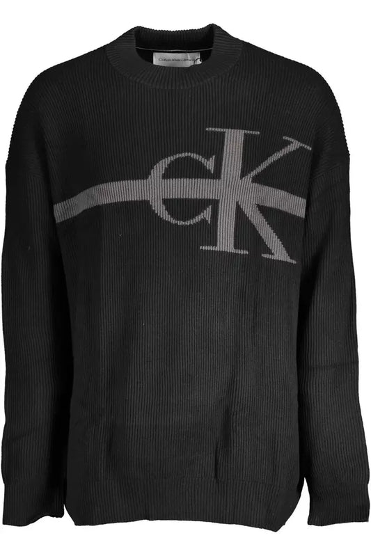 Calvin Klein Schwarzer Baumwollpullover für Männer