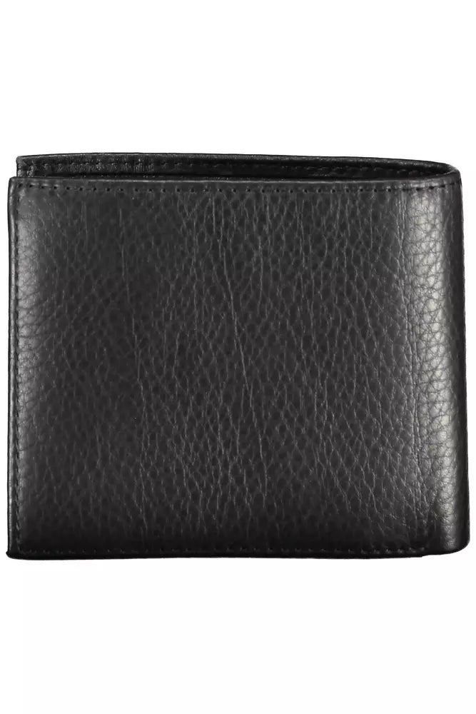 Tommy Hilfiger Schwarzes Leder Herren Portemonnaie