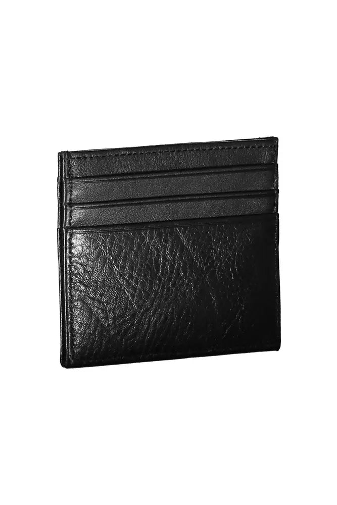 Tommy Hilfiger Schwarzes Leder Herren Portemonnaie