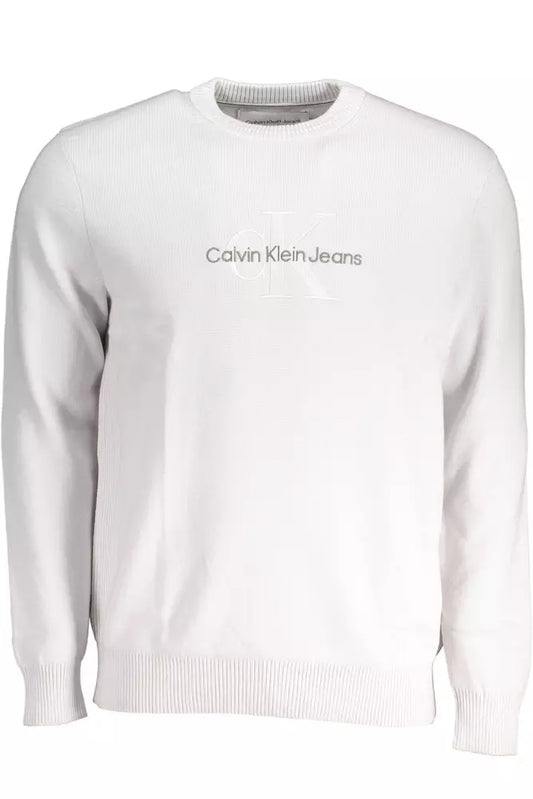 Calvin Klein Grauer Baumwollpullover für Männer