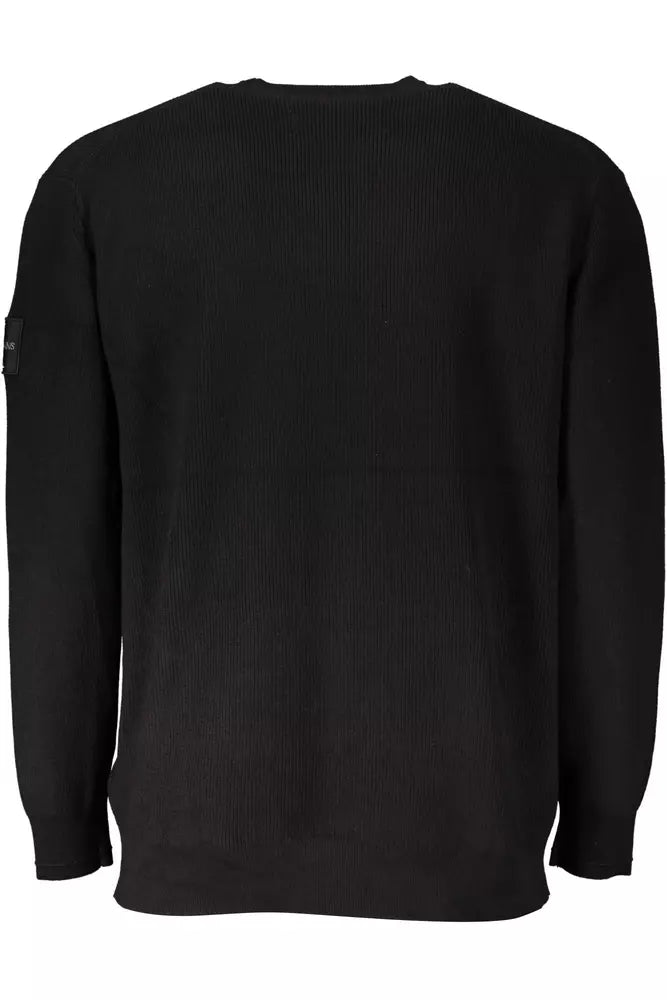 Calvin Klein Schwarzer Baumwollpullover für Männer