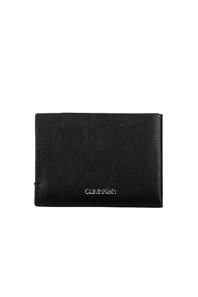 Calvin Klein Schwarzes Leder Herren Portemonnaie