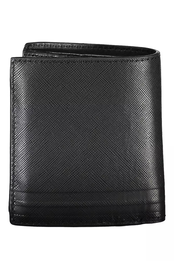 Tommy Hilfiger Schwarzes Leder Herren Portemonnaie