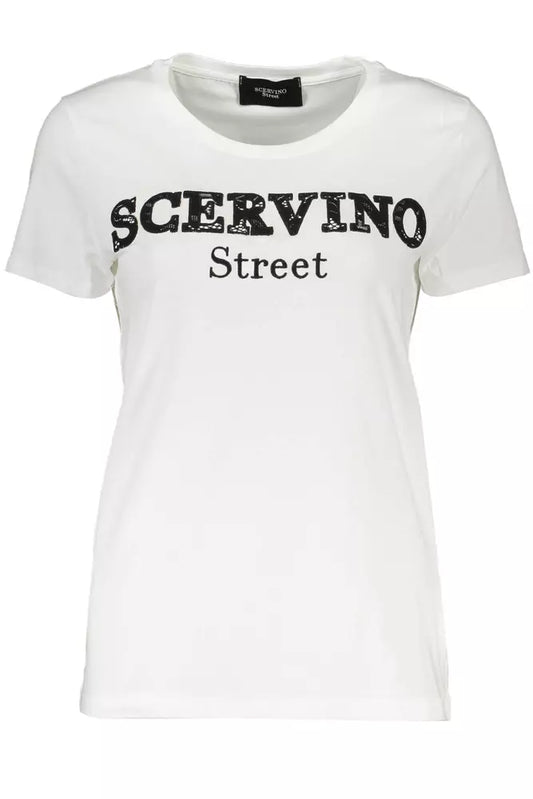 Scervino Street Weißes Baumwoll-Top für Frauen