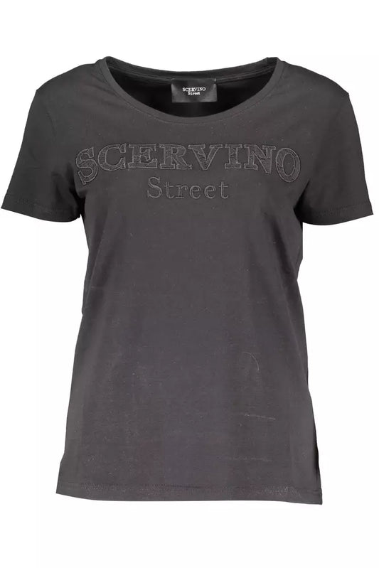 Scervino Street Schwarzes Baumwoll-Top für Frauen