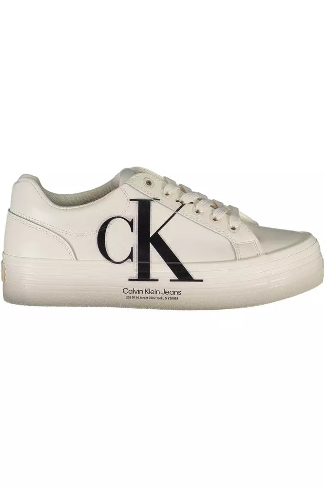 Calvin Klein Weißes Leder Damen Sneaker