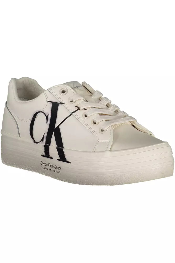 Calvin Klein Weißes Leder Damen Sneaker