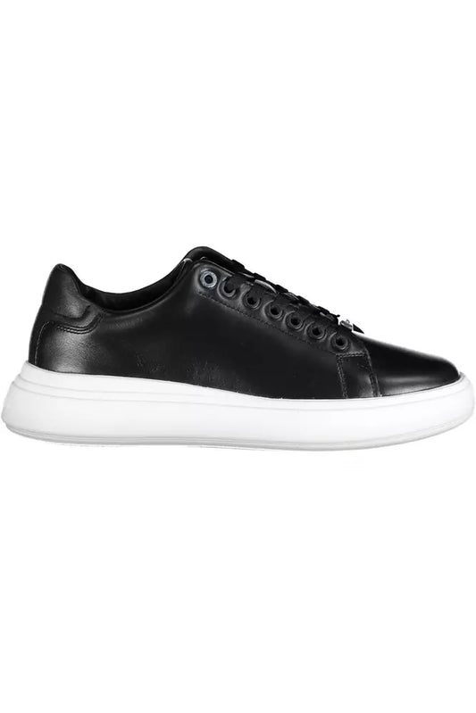 Calvin Klein Schwarzes Leder Damen Sneaker