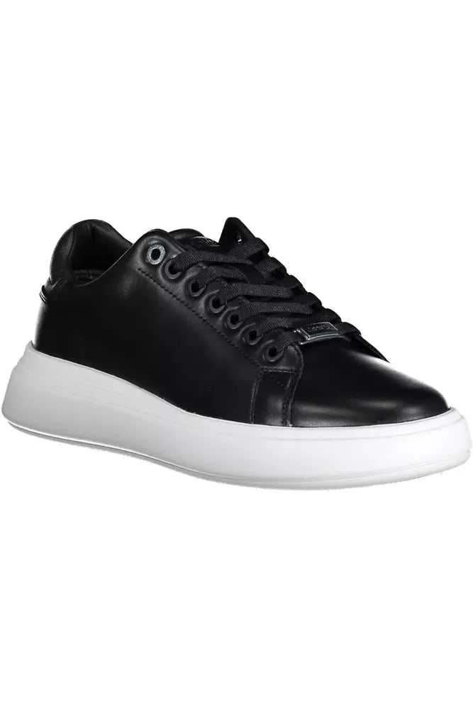 Calvin Klein Schwarzes Leder Damen Sneaker