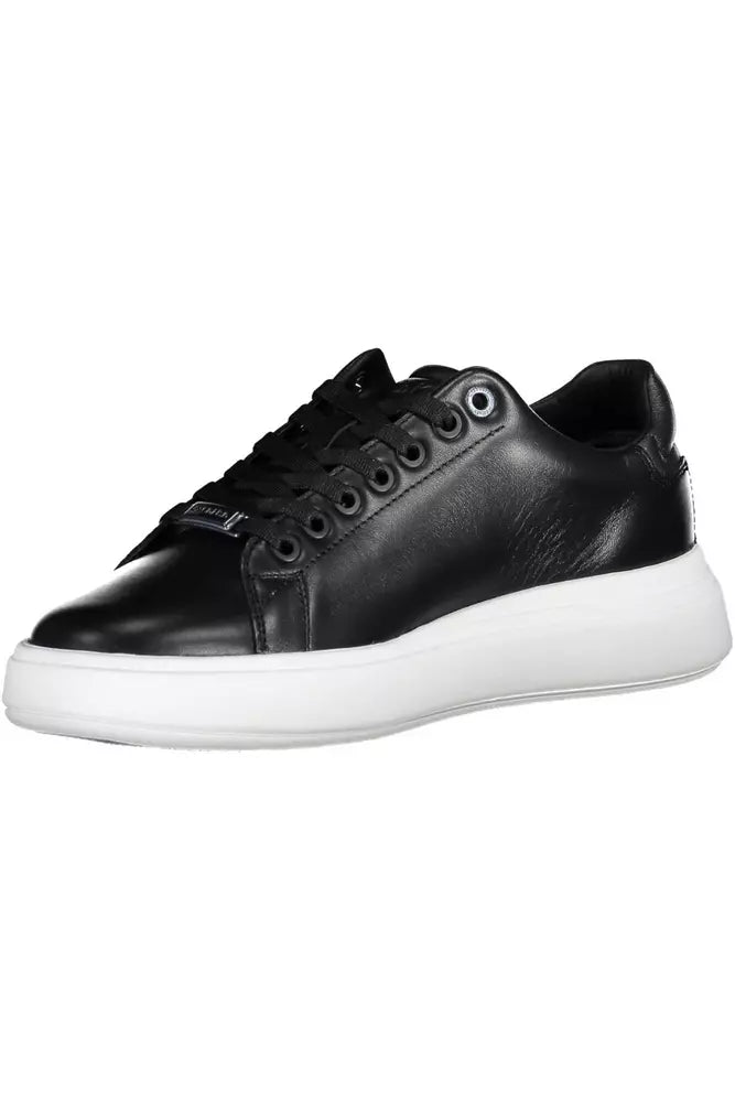 Calvin Klein Schwarzes Leder Damen Sneaker