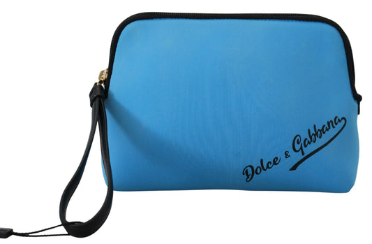 Dolce & Gabbana Elegante blaue Polyamid-Beuteltasche