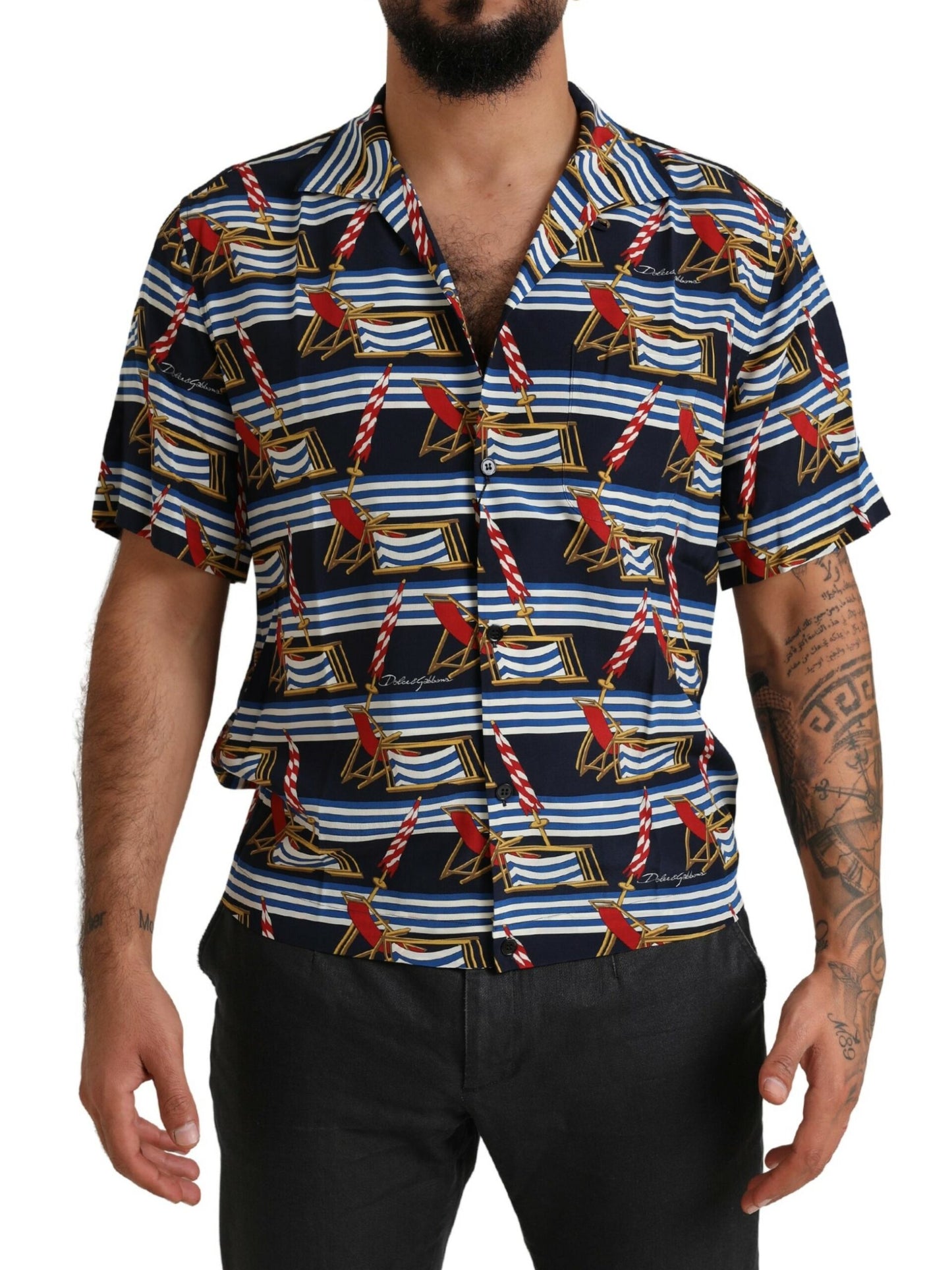 Dolce &amp; Gabbana Elegant Multicolor Silk Casual Shirt