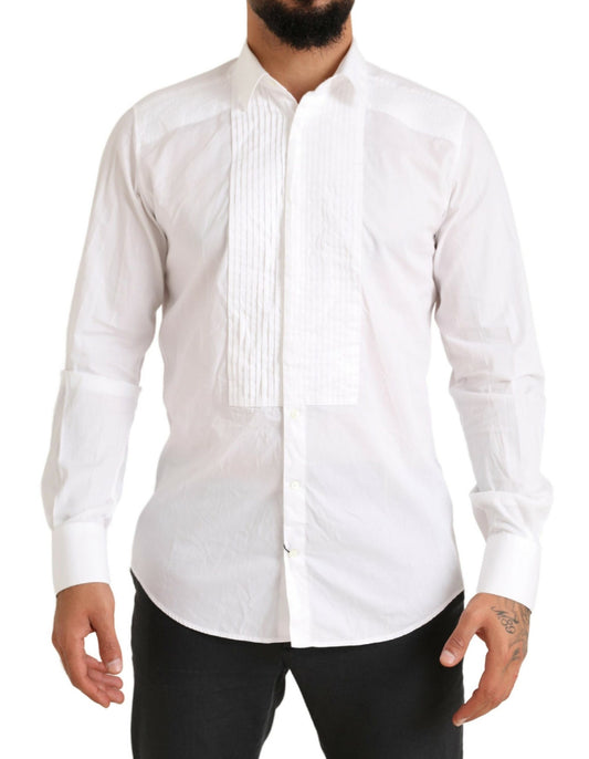 Dolce &amp; Gabbana Elegant white slim fit cotton shirt