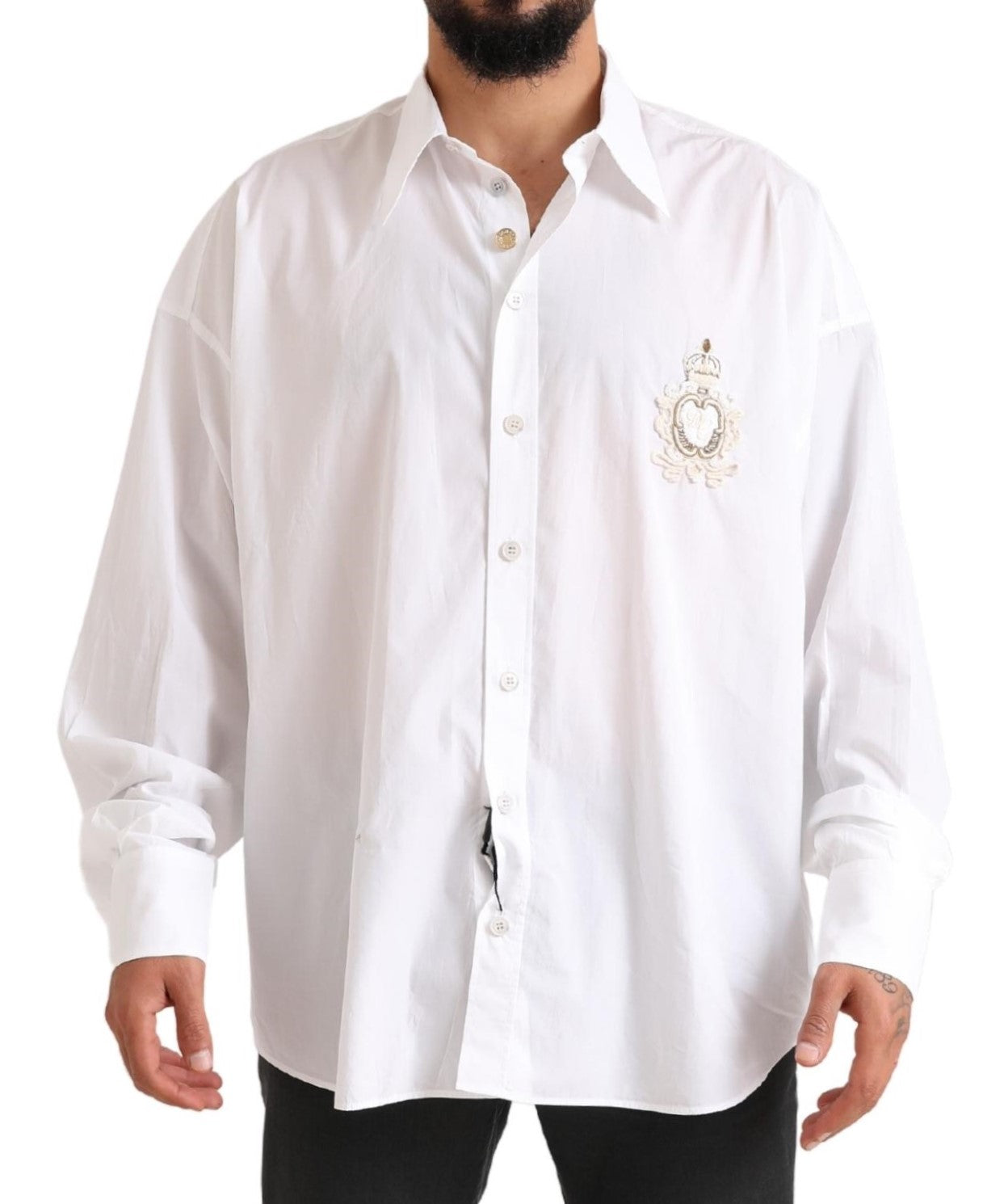 Dolce &amp; Gabbana Elegant white cotton shirt for formal occasions