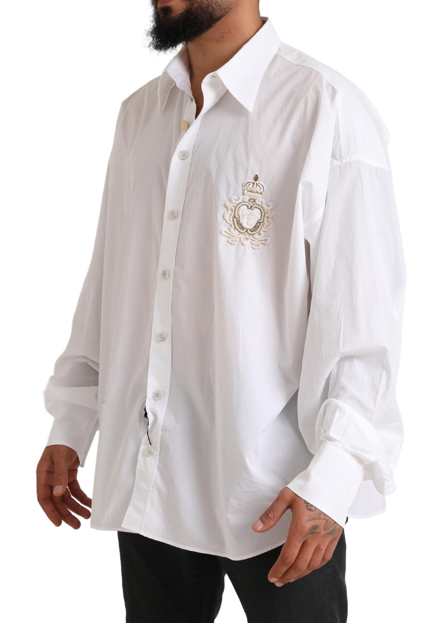 Dolce &amp; Gabbana Elegant white cotton shirt for formal occasions