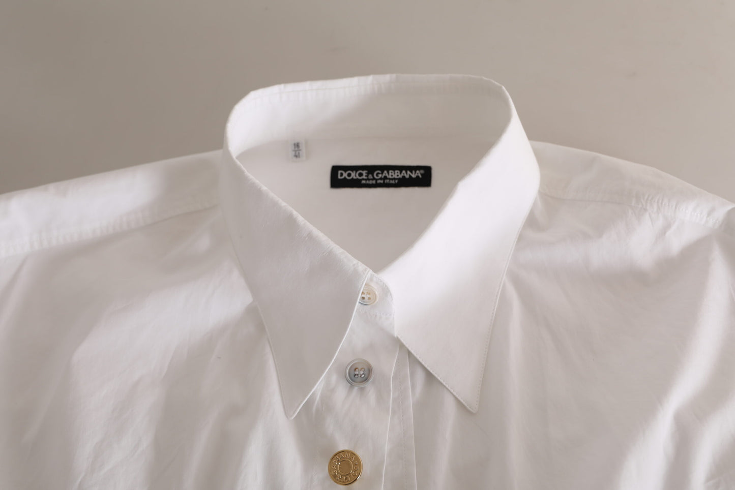 Dolce &amp; Gabbana Elegant white cotton shirt for formal occasions