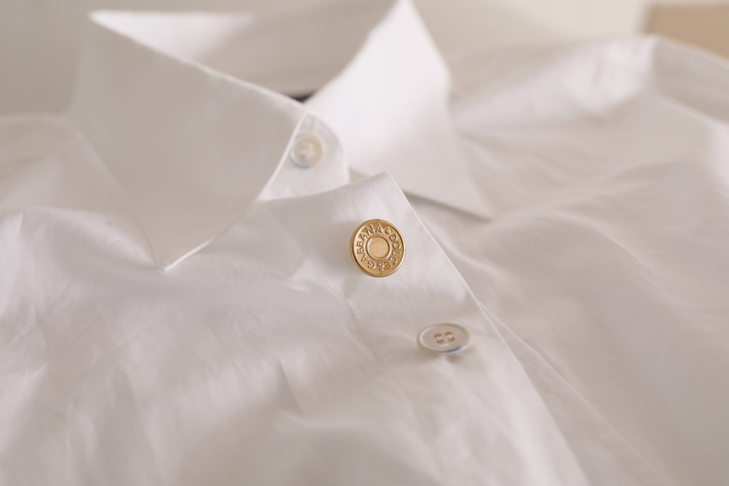 Dolce &amp; Gabbana Elegant white cotton shirt for formal occasions