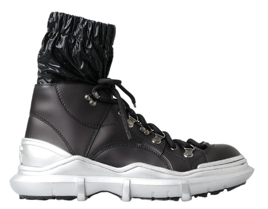 Dolce &amp; Gabbana Black High Top Sneaker Bootie