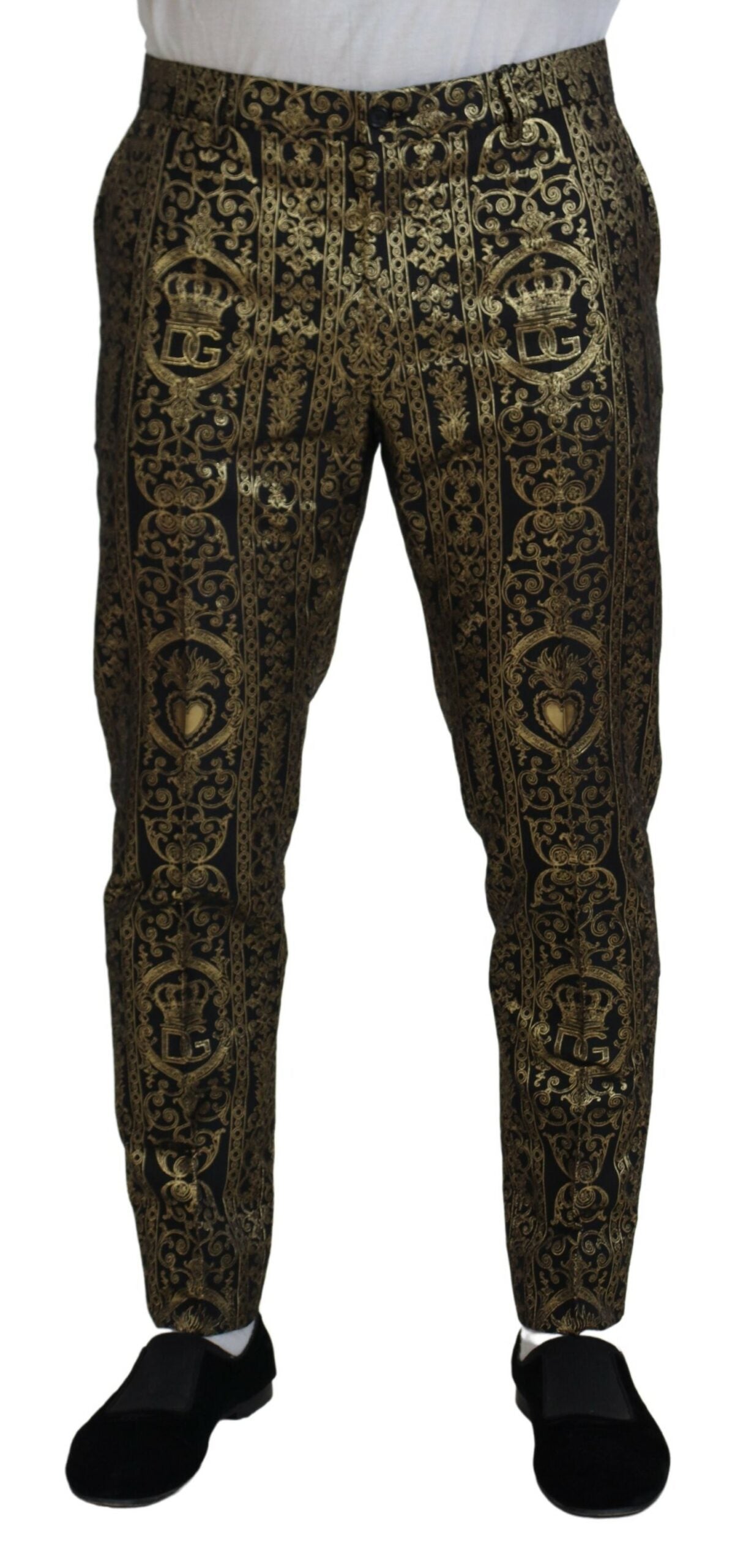 Dolce & Gabbana Elegante Jacquard-Abendhose