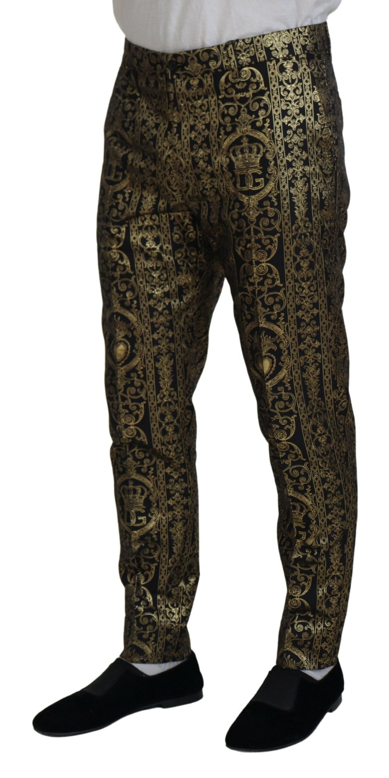 Dolce & Gabbana Elegante Jacquard-Abendhose