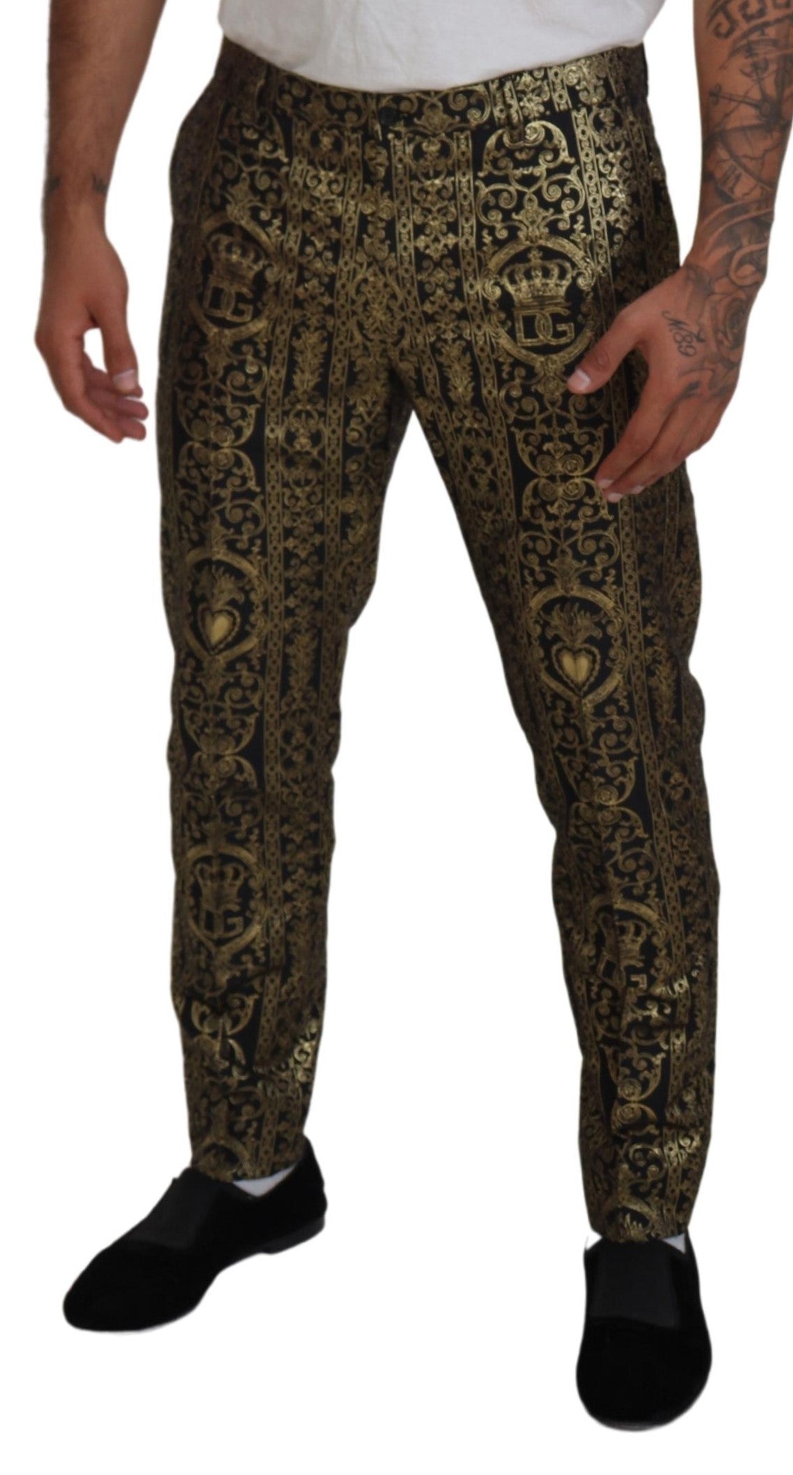 Dolce & Gabbana Elegante Jacquard-Abendhose