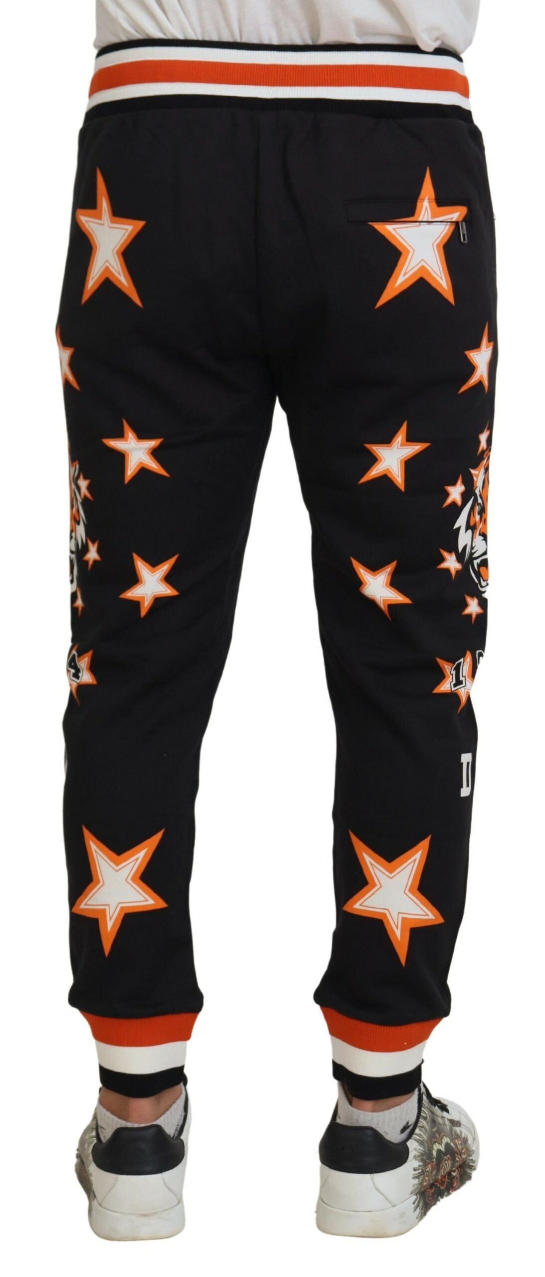 Dolce &amp; Gabbana Elegant Black Star Casual Sweatpants