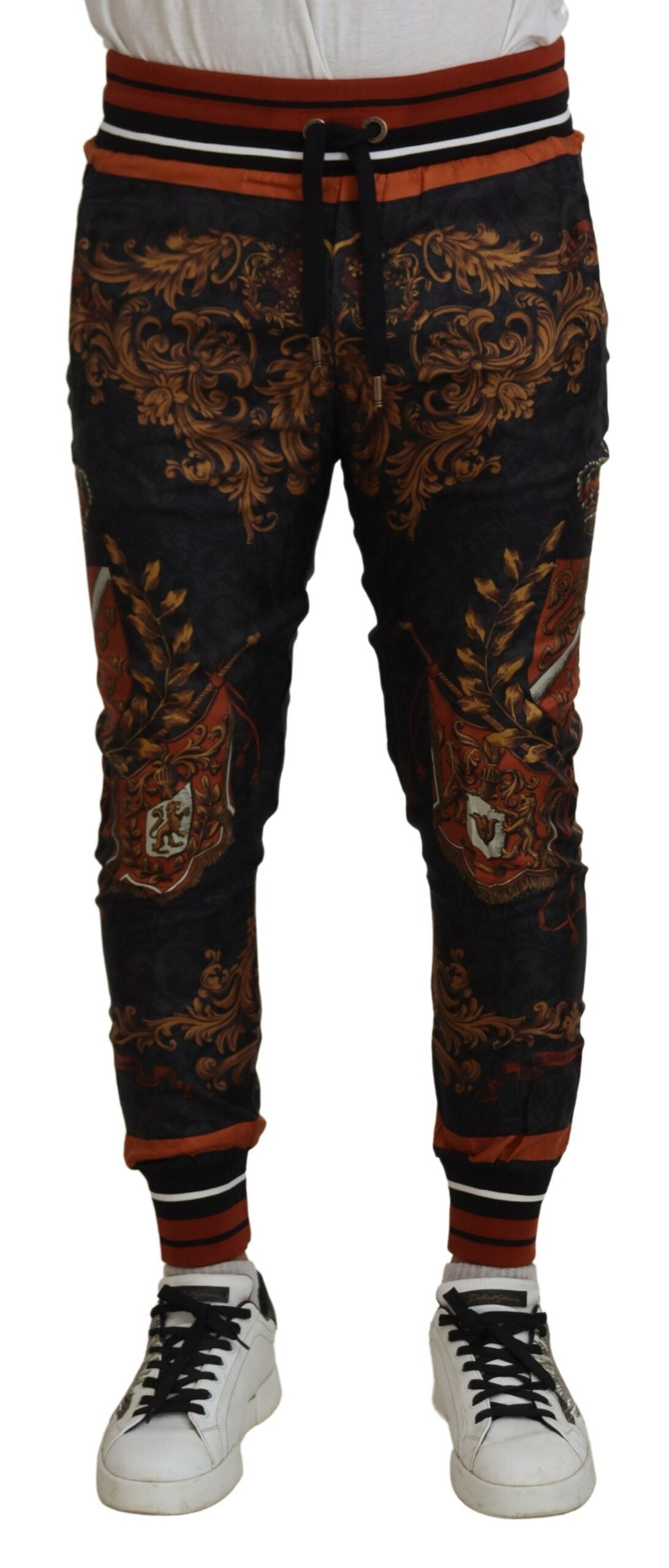 Dolce & Gabbana Barocke Krone Seiden Sweatpants