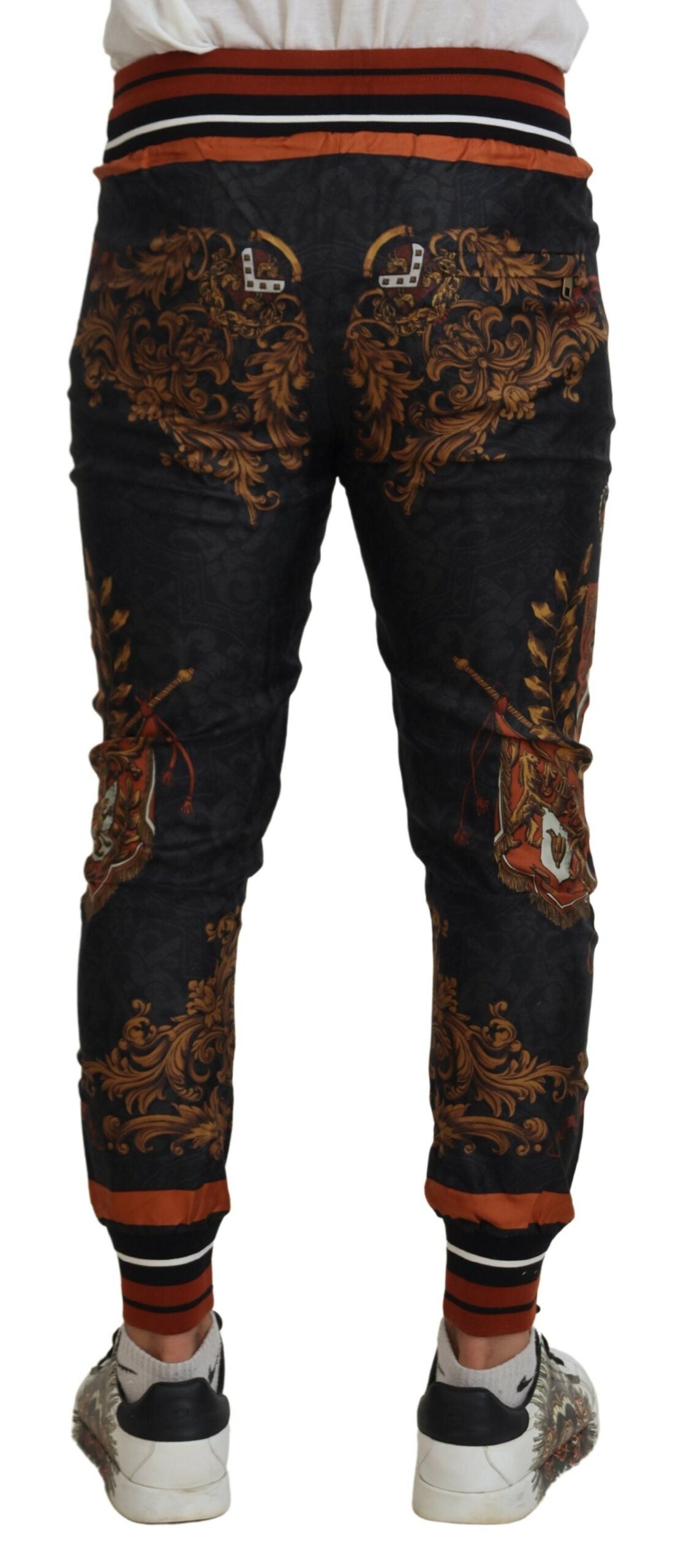 Dolce & Gabbana Barocke Krone Seiden Sweatpants