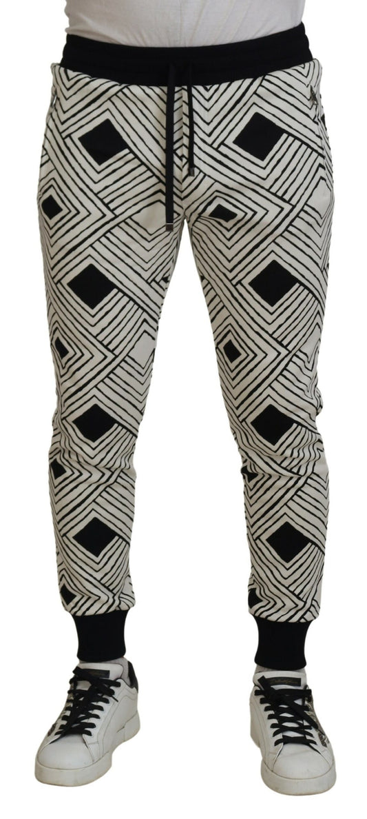 Dolce & Gabbana Elegante monochrome Sport-Sweatpants