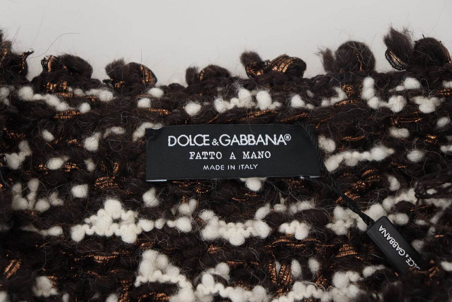 Dolce &amp; Gabbana tyylikäs pronssinen neulepusero