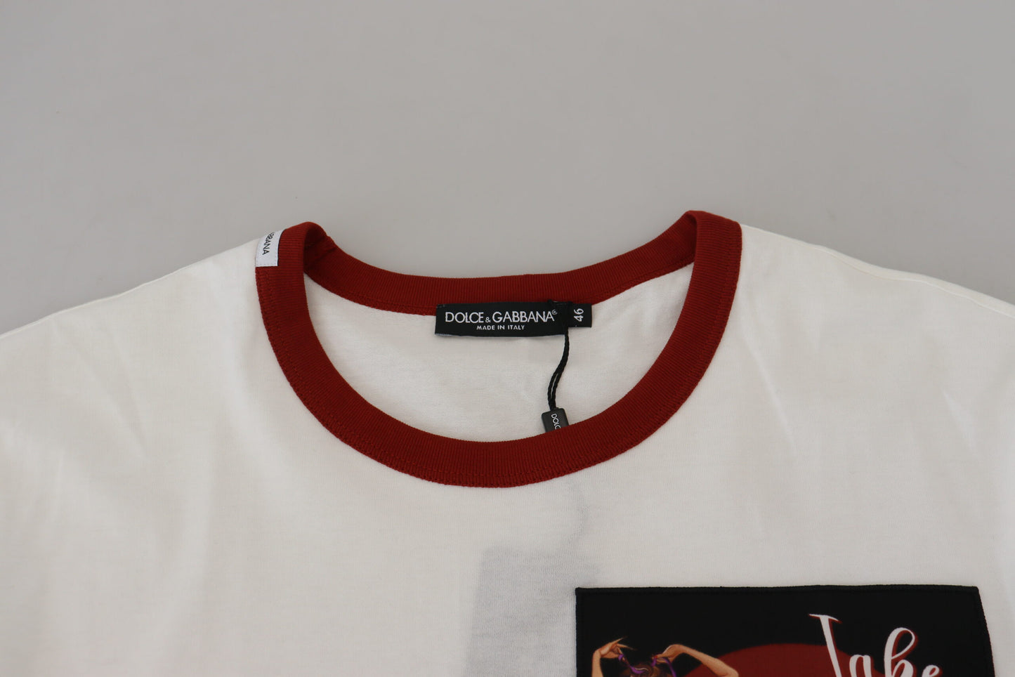 Dolce &amp; Gabbana Elegant white cotton round neck T-shirt