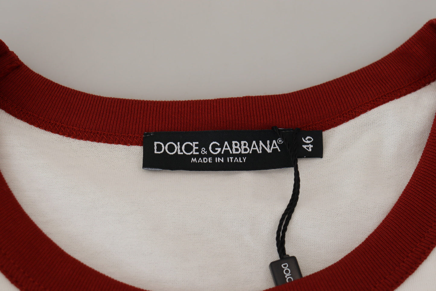 Dolce &amp; Gabbana Elegant white cotton round neck T-shirt