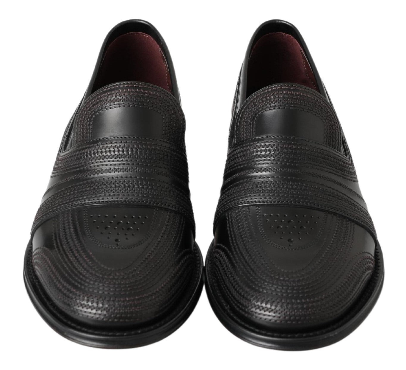 Dolce & Gabbana Elegante Slipper aus schwarzem Leder