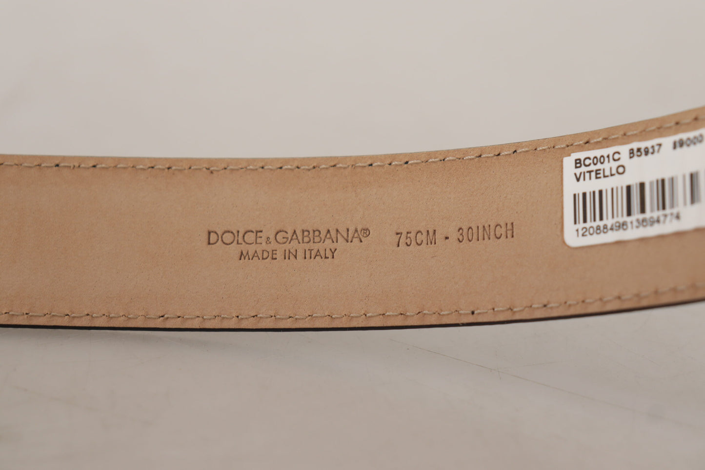 Dolce &amp; Gabbana Slim Black aitoa nahkavyö