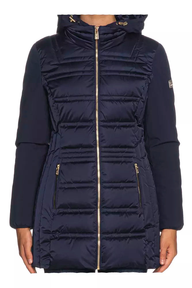 Yes Zee Blaue Polyester Damenjacke