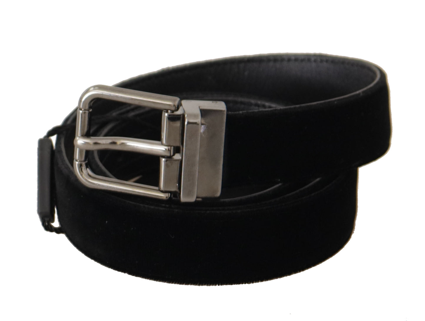 Dolce &amp; Gabbana Elegant black D&amp;G belt in cotton and leather