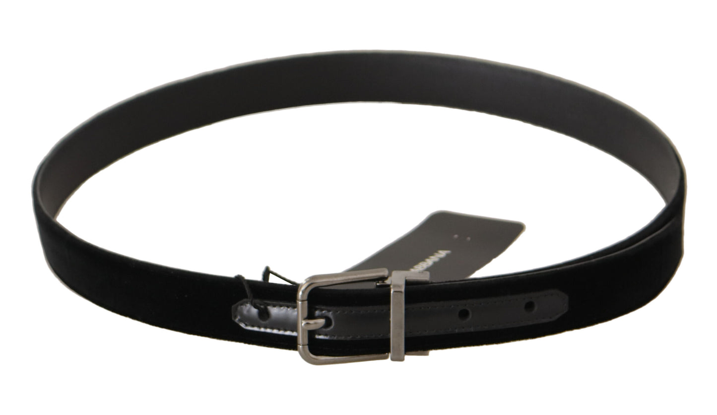 Dolce &amp; Gabbana Elegant black D&amp;G belt in cotton and leather