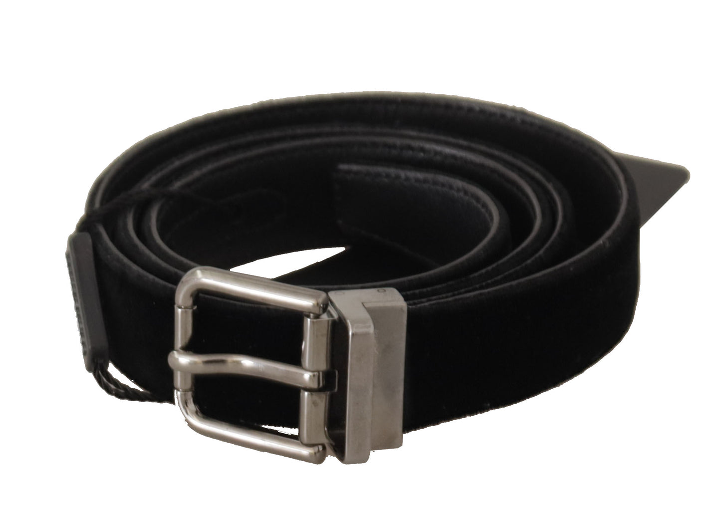 Dolce &amp; Gabbana Elegant black D&amp;G belt in cotton and leather