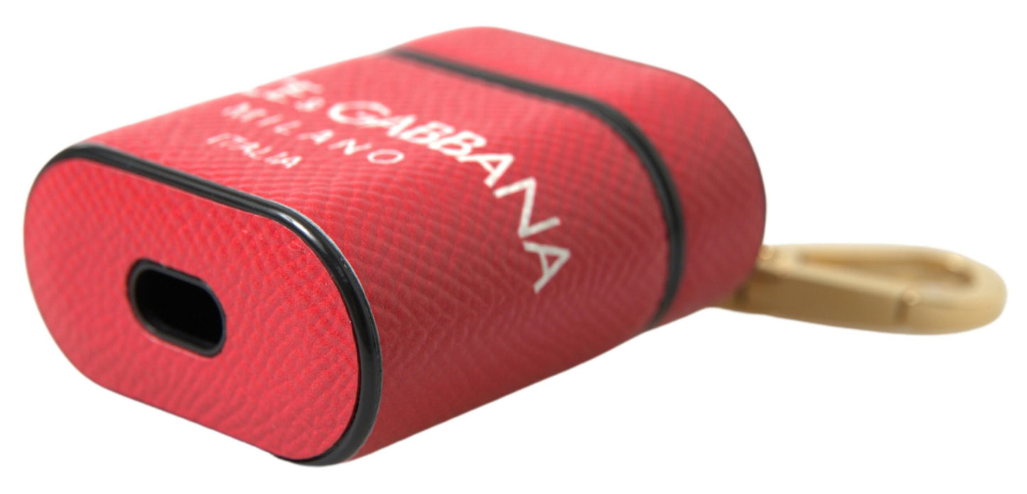 Dolce &amp; Gabbana Elegant Airpods case in red leather