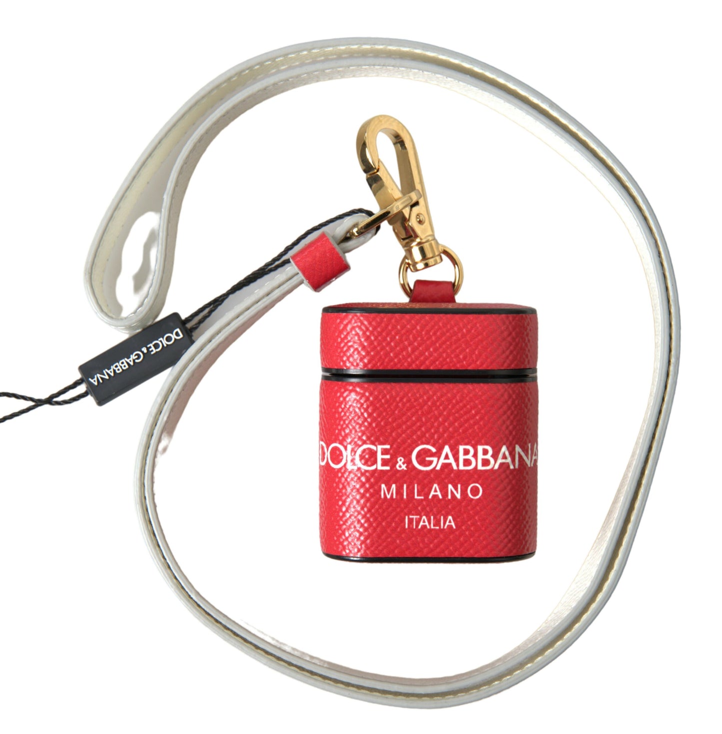 Dolce &amp; Gabbana Elegant Airpods case in red leather