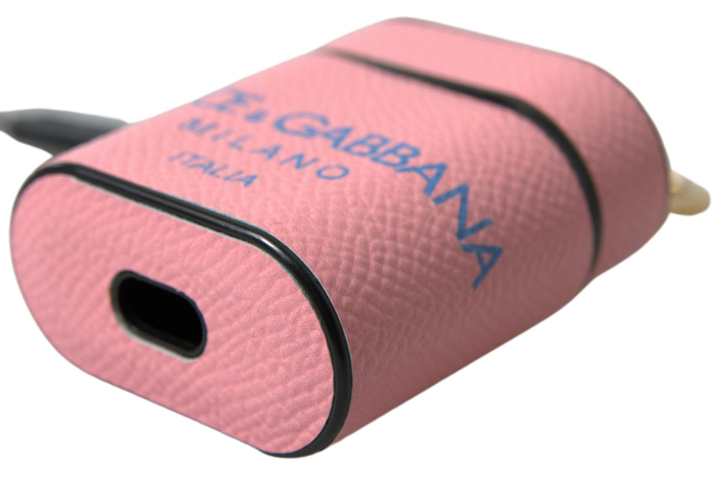 Dolce &amp; Gabbana Chic Airpods case made of calf leather in pink
