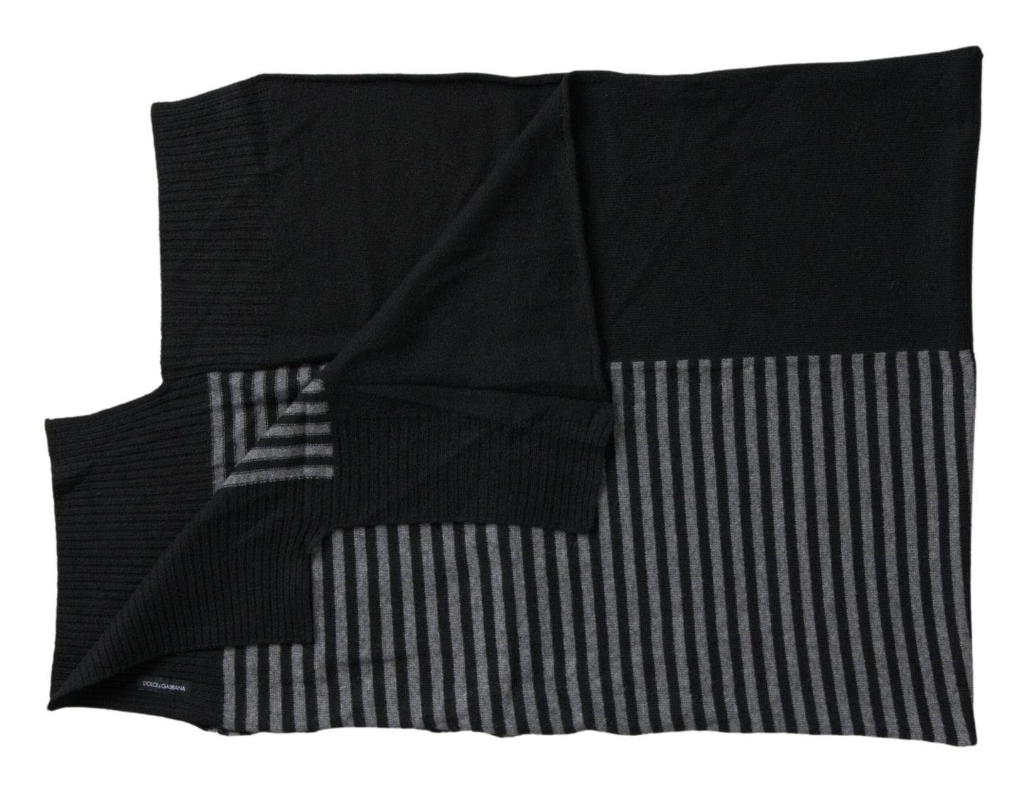 Dolce &amp; Gabbana Elegant striped wool blend men's scarf