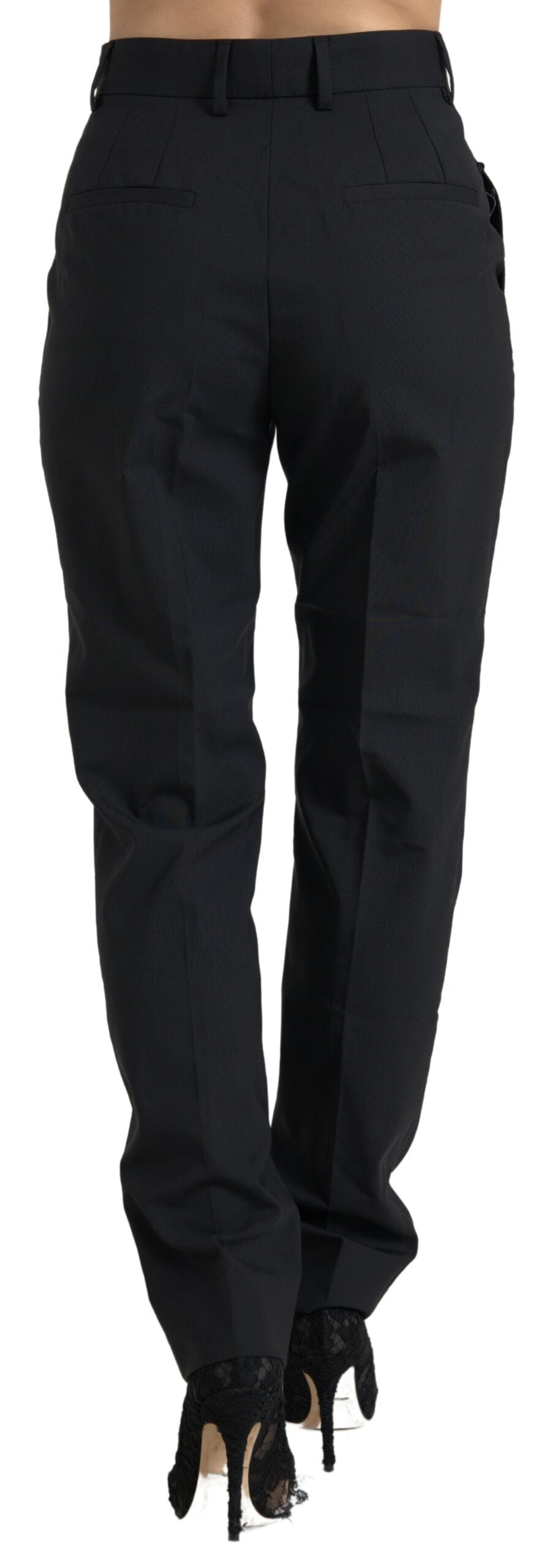 Dolce &amp; Gabbana Elegant tailored wool trousers with high waist