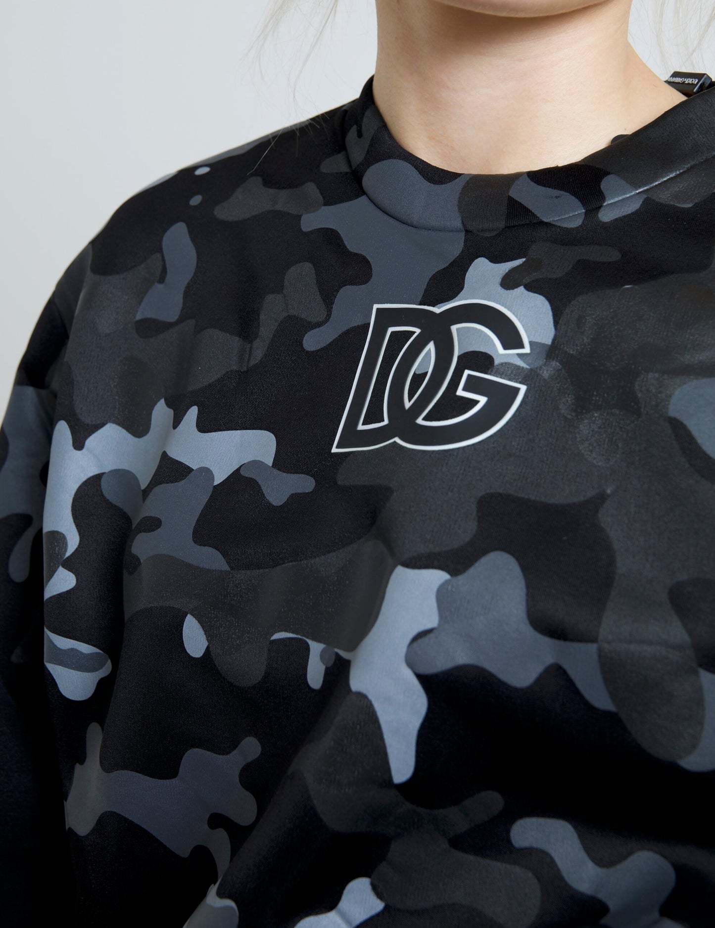 Dolce &amp; Gabbana Elegant Black Camouflage Sweater