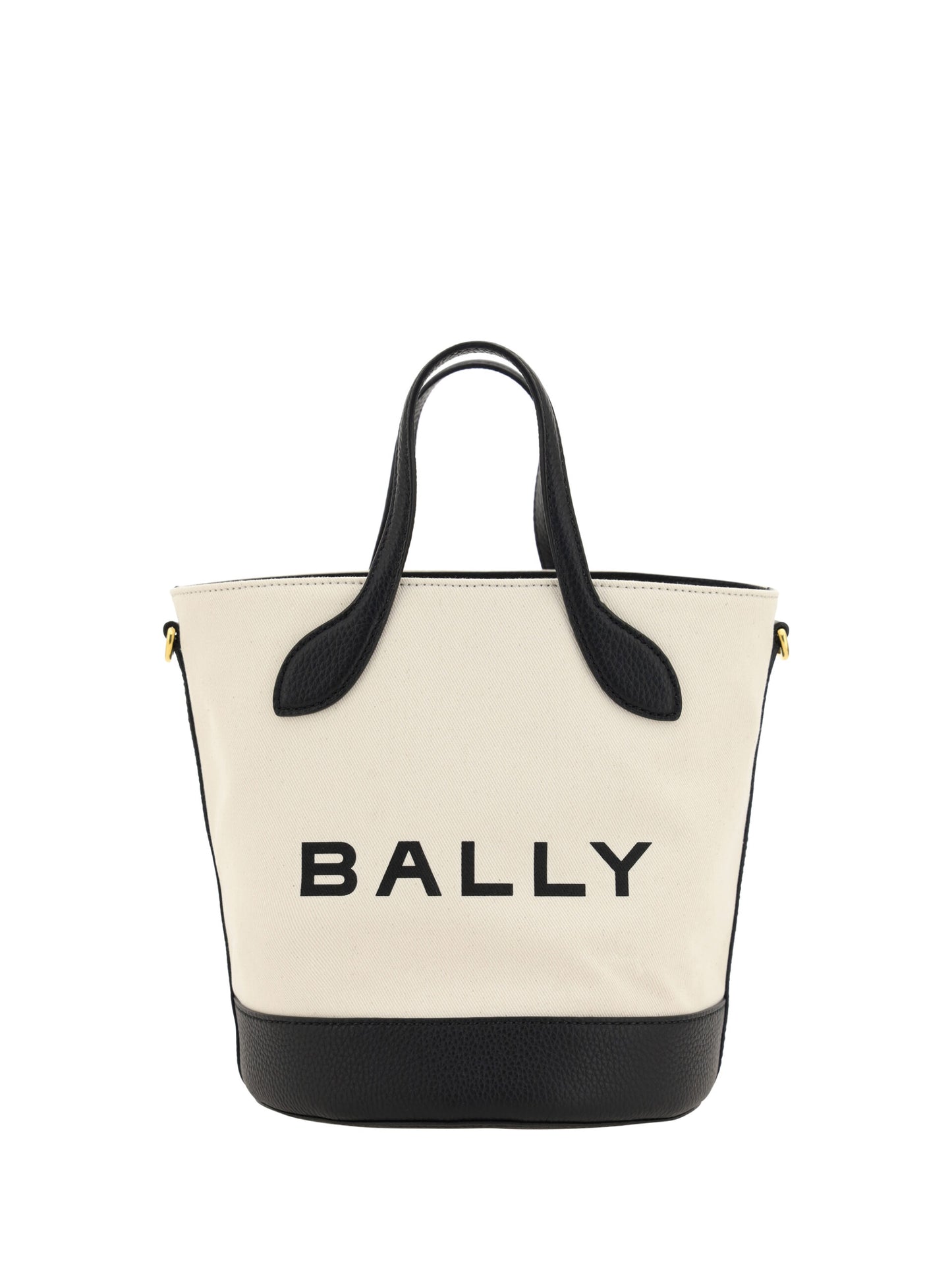 Bally Elegant Monogram Bucket Bag in Black &amp; White