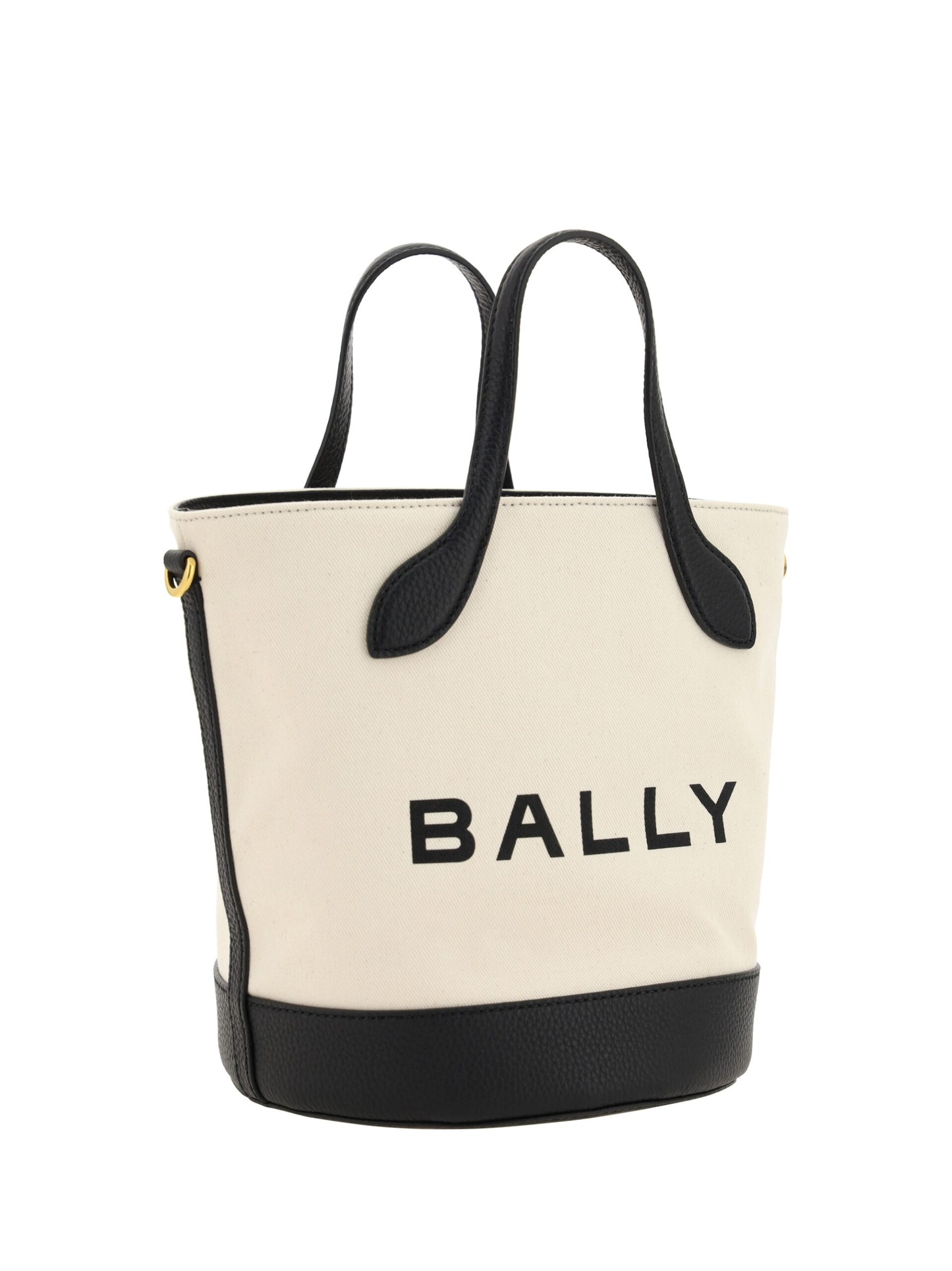 Bally Elegant Monogram Bucket Bag in Black &amp; White